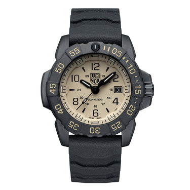 RELÓGIO LUMINOX NAVY SEAL FOUNDATION STEEL (COMBO COM 2 PULSEIRAS - BORRACHA PRETA + NYLON BEGE) 45 MM CÓD.3251.CBNSF.SE