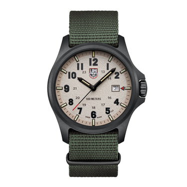 RELÓGIO LUMINOX ATACAMA FIELD (COMBO COM 2 PULSEIRAS - BORRACHA E TECIDO PRETO + NATO VERDE) 43 MM CÓD.1971.SET